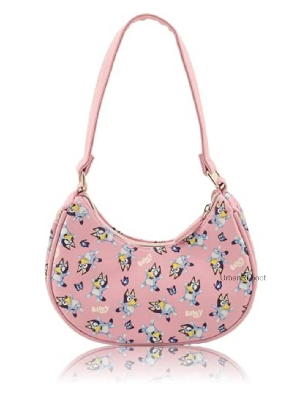 Bluey Kids Hobo Handbag PU Saffiano Crossbody Purse Adjustable Strap